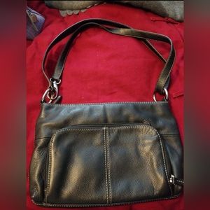 Tignanello black leather purse.